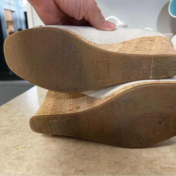 TOMS Stella Classic Cork Wedge size 8.5 - Picture 4 of 8